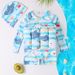 Mother & Kids Children's Buoyancy Swimsuit Girls Boys Girls Cute Baby Long Sleeved Sun Protection One Piece Surfing Floating Vest Swimsuit_viptrois.com
