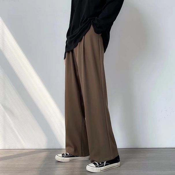 Men's Clothing autumn and winter new trousers for men trendy versatile drapey trousers straight trousers casual loose_viptrois.com
