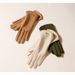 Japanese Women Fleece Lined Thickened Cycling Driving Touchscreen Suede Warm Cold-Proof Gloves Winter_viptrois.com