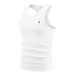 Men's Clothing High Elastic Ribbed Vest Slim Fit Sleeveless Base Layer Gym Top American_viptrois.com