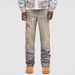 Men's Clothing New Men's Denim Straight Pants Street Fashion Ins Popular Stretch Patch Denim Straight Pants_viptrois.com