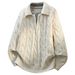 Men's Oversized Cable Knit Sweater – Preppy Style Mock Two-Piece Design, Comfort Fit For Sizes_viptrois.com