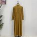Muslim Men Drs Jubba Thobe Mens Abaya Stand Collar Islamic Eid 2025 Ramadan Long Robe Musulman Caftan Dubai Arab_viptrois.com