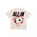 New Poker Print American Style Versatile Short Sleeve T-Shirt Vintage Washed Top Trendy Men_viptrois.com