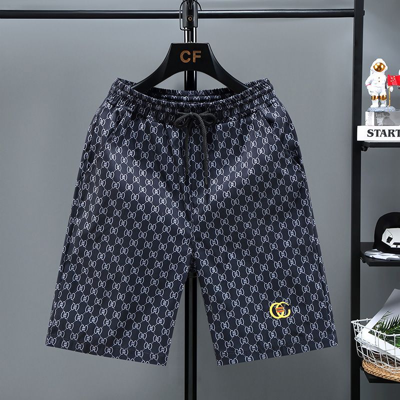 Man's Clothing Fashionable Brand Men's Beach Pants Handsome Shorts Men's Quarter Pants Printed Wear Summer Quick Drying Casual_viptrois.com