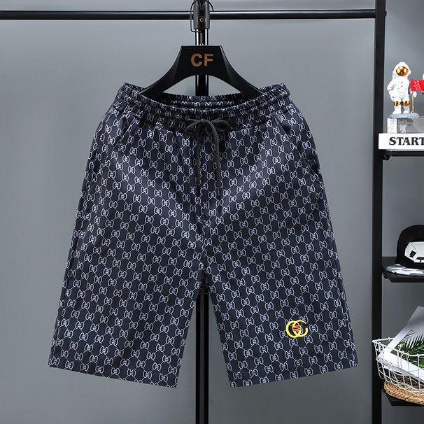Man's Clothing Fashionable Brand Men's Beach Pants Handsome Shorts Men's Quarter Pants Printed Wear Summer Quick Drying Casual_viptrois.com