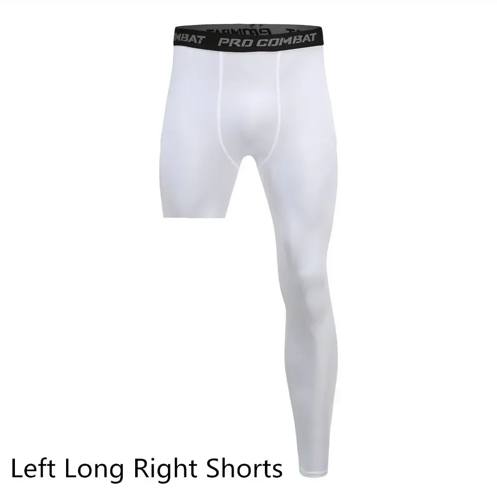 2025 Männer Kompression Shose Basis Schicht Trainings Hose Läuft Eng Sport Abgeschnitten Ein Bein Leggings Basketball Fußball Yoga Fitness_viptrois.com