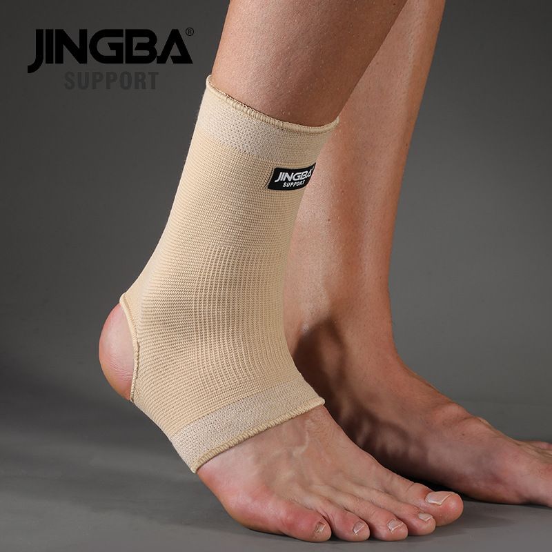 JINGBA Ankle Support Brace For Basketball, Running, Soccer, Martial Arts, Tennis - Lightweight & Breathable Nylon Sports Protector (M/L/XL, Khaki)_viptrois.com