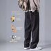 Nordmann Corduroy Spring Autumn Loose Straight Wide Leg Sweatpants Men Winter Trendy Brand Sports Casual Long Pants_viptrois.com