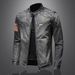 Fashionable Autumn Nostalgic Blue Loose Large Pocket Niche Denim Men's Casual Zipper Jacket Top Trend_viptrois.com
