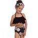 Family swimsuit Bikini Girls High waisted swimwear for girls_viptrois.com