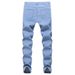 Men's Slim Fit Stretch Denim Jeans - Comfortable Straight Leg Trousers For Casual & Work_viptrois.com