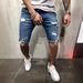 Men's Clothing New Denim Shorts With Holes Slim Fit Men's Mid Pants Men's Mid Pants_viptrois.com