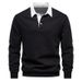 Pure 2024 New Autumn Long Sleeve Polo Collar Trendy European Size Export Men's Sweatshirt High Quality Casual Versatile Men_viptrois.com