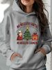 teediy Women's Spanish Christmas Hoodie - "No Necesito Santa Mi Abuelita Carmen" Quote, Green Abuela (Grandmother) & Spanish For MASA Navidad Tree_viptrois.com