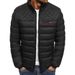 Fashion Brand Striped Paris Letter Print Down Jacket Casual Light Down Jacket_viptrois.com