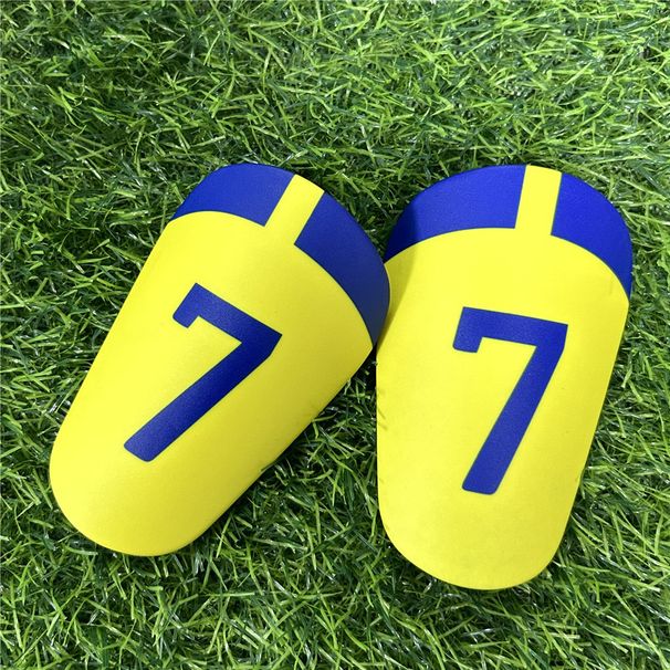 Mini Shin Guards For Kids & Youth - Lightweight Football Leg Pads, Adjustable Straps, Comfortable Fit For Training & Matches (Yellow, Small Sizes)_viptrois.com