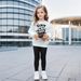Mother & Kids INS Girls Letter Pattern Printed Casual Sweatshirt And Leggings Girls Spring Suit_viptrois.com
