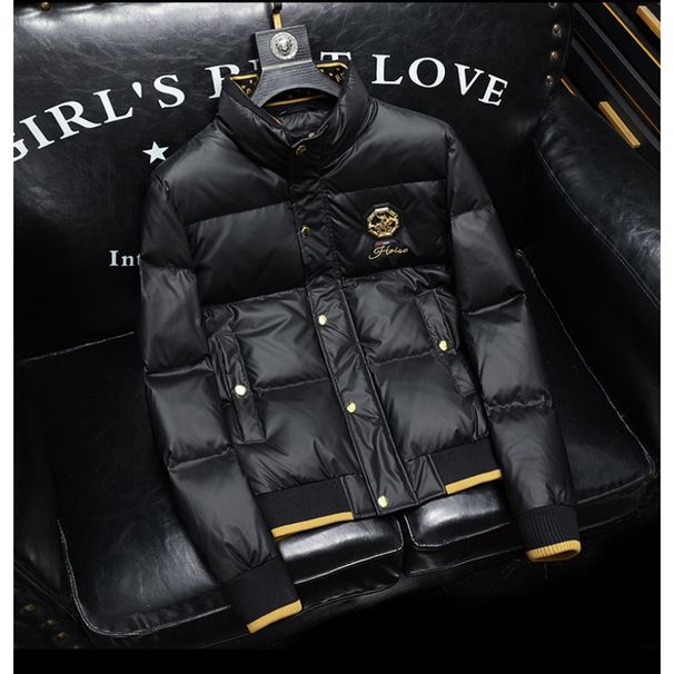 2025 Winter New Men's Fashion Trend White Duck Down Warm Down Jacket Casual Versatile Jacket_viptrois.com
