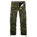 Men's Clothing Winter Foreign Trade Multi Pocket Men's Outdoor Plus Velvet Thickened Loose Large Size Workwear Trousers Outer Men's Trousers_viptrois.com
