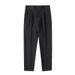 Men's Slim Fit High Waist Dress Pants - Straight Leg Business Casual Trousers In Black, White & Brown_viptrois.com