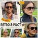 Sunglasses Men Women Aviator Glasses Retro 70s Vintage Glasses Glasses For UV400 Protection Sunglasses Men Women_viptrois.com