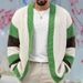 Pure Cross-Border Hot Sale Men's Knitted Loose Color-Block Woolen Cardigan Thickened Coarse Knit Sweater For Men SY0105_viptrois.com