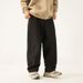 Men's Clothing Textured Twill Drape Casual Pants Men 2025 Spring New Solid Color Straight Loose Sports Retro Versatile Trousers_viptrois.com