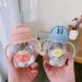 350ml Baby Bottles Drinking Cup Feeding Bottle With Straw Gravity Ball Wide-Caliber Kids Drinking Milk Water Dual-Use Bottle_viptrois.com