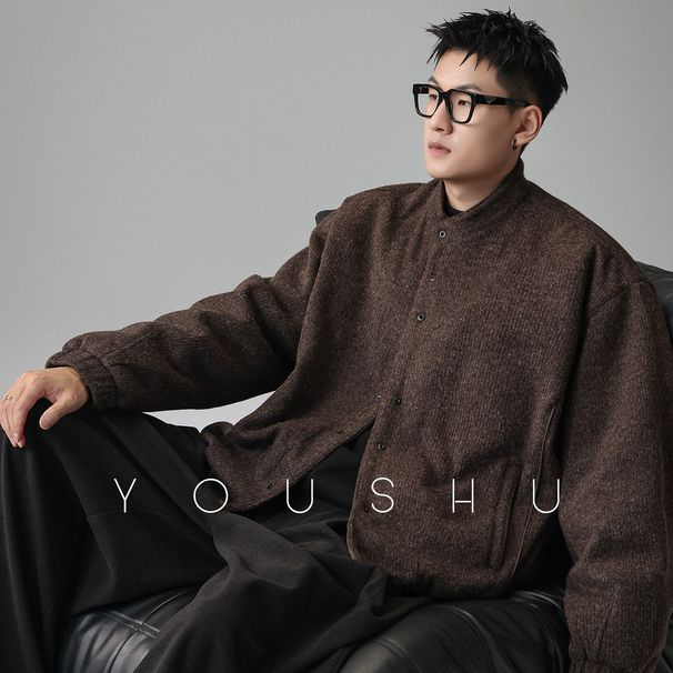 Authentic Hot-Selling White Duck Retro Collarless Lightweight Down Jacket For Men Winter New Trendy Loose Coat_viptrois.com