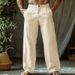 Men's Clothing Men's Linen Summer Beach Pants Button Slant Pocket Straight Leg Pants Solid Color Comfortable Breathable Trousers_viptrois.com