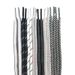 Round & Flat Shoelaces With Unique Patterns - Dotted, Fishbone & Starry Design For Sneakers, Boots & Casual Shoes (Black/White/Grey)_viptrois.com