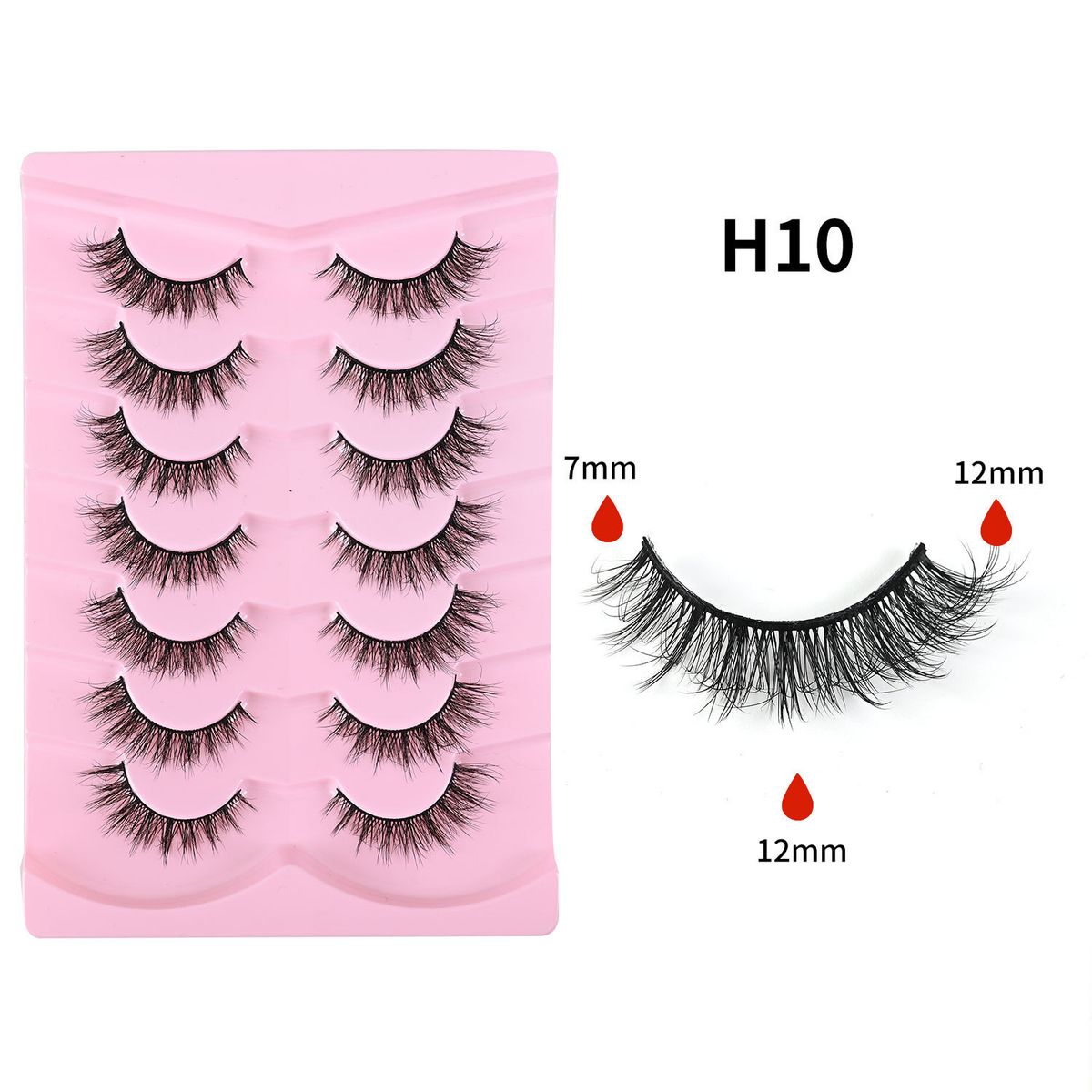 Beauty & Health Seven Pairs Of 5D Thick False Eyelashes Natural Messy Eyelashes Light No Burden Self-grafting False Eyelashes_viptrois.com
