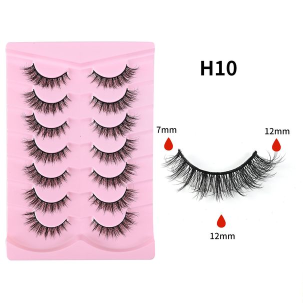 Beauty & Health Seven Pairs Of 5D Thick False Eyelashes Natural Messy Eyelashes Light No Burden Self-grafting False Eyelashes_viptrois.com