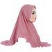 Malay women's big girl crystal linen ruffle edge headdress hat headscarf H322_viptrois.com