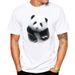 Unbeatable Quality 2024 Panda Flower Pattern Printed Men's T-shirt Loose Short Sleeve_viptrois.com