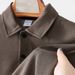 Men's Casual Polo Shirt Striped Lapel T Shirt Men's Short Sleeve_viptrois.com