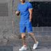 Summer Men‘s Tracksuit Sets Short Sleeve T Shirt Beach Casual 2 Piece Suit Oversized Sportwear Outfits Male Clothes_viptrois.com