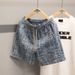 Men's Clothing Beach Pants Thin Summer Three Quarter Pants Trend New Loose Color Matching Casual Sports Men's Fashion Shorts_viptrois.com