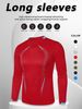 Men's Performance Workout Long Sleeve T-Shirt – =Slim Fit, Breathable & Quick-Dry (Black/White/Grey/Navy/Army Green/Red, EU/US Sizing XS-XXL)_viptrois.com