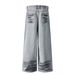 Men's Clothing Jeans Hand Painted Graffiti Dirty Jeans Men And Women Wide Leg Loose Washed Trousers_viptrois.com