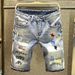 Men's Clothing Summer New Men's Denim Shorts Trendy Casual Straight Elastic Print Shorts Trendy Brand Jeans_viptrois.com