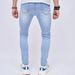 Men's Slim Fit Ripped Jeans – Stretch Skinny Denim Pants With Distressed Details For Casual & Streetwear (XS-2XL, Mid-Rise, 85% Cotton)_viptrois.com