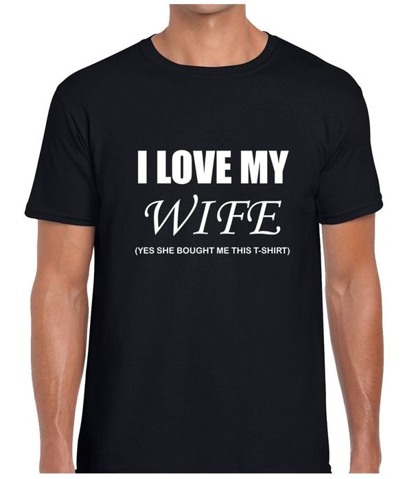 I Love My Wife Mens T Shirt Mens Womens Tees Top Funny Joke Slogan Novelty Gift Idea For Husband Funny T-Shirt Mens Womens Tees Top Classic T-Shirt Mens Womens Tees Top_viptrois.com