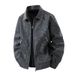Autumn And Winter New Trendy Brand American Tooling Jacket Retro Short Leather Jacket High Street Men's Old Design Jacket_viptrois.com