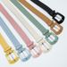 Summer resin needle buckle women's fresh and sweet grass mat pattern decoration jeans dress belt for women_viptrois.com