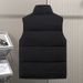 Men's Lightweight Quilted Vest With Stand Collar, Warm Winter Padded Sleeveless Jacket For Casual Wear (Black/Red/Beige/Blue, Sizes M-5xl)_viptrois.com