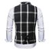 Retro Double-Breasted Print Waistcoat For Men Checkered Vest For Casual & Business Wear_viptrois.com