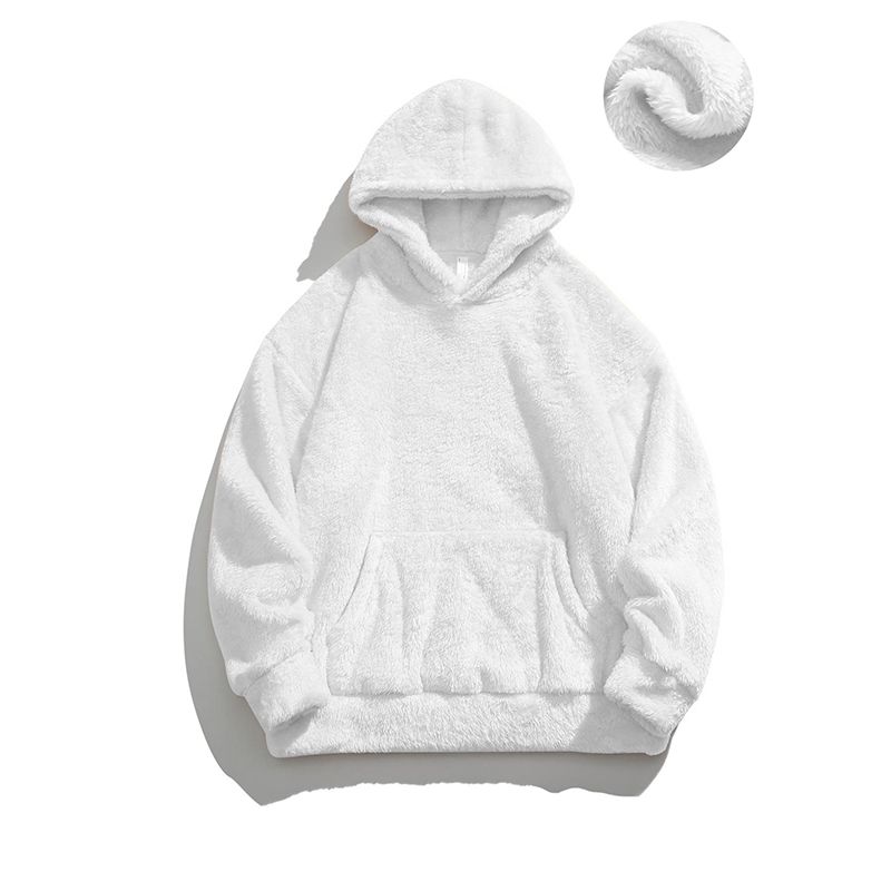 Men's Plush Hoodie Soft Teddy Bear Jacket Kangaroo Pocket 2025 New Thick Winter Warm Hoodie Oversized Casual Street Wear_viptrois.com