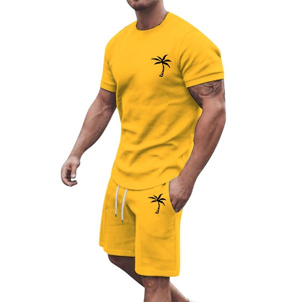 Men's Clothing Men's Summer Short Sleeved Shorts Sports Casual Suits_viptrois.com
